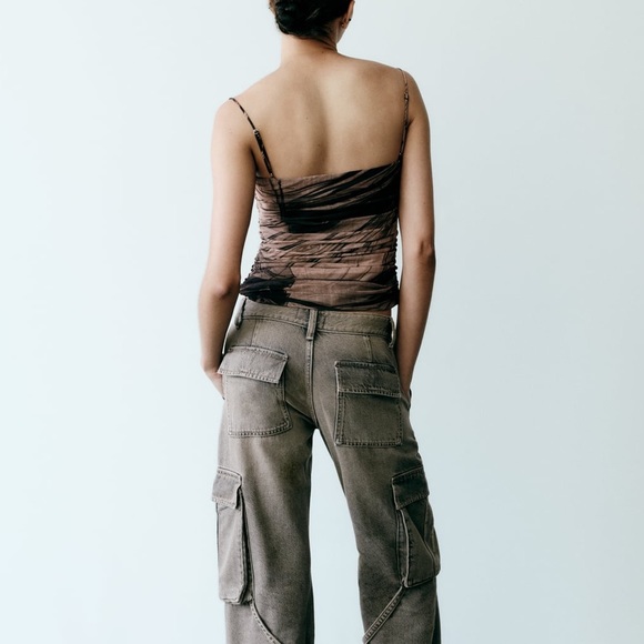 Zara printed tulle top - Picture 7 of 15